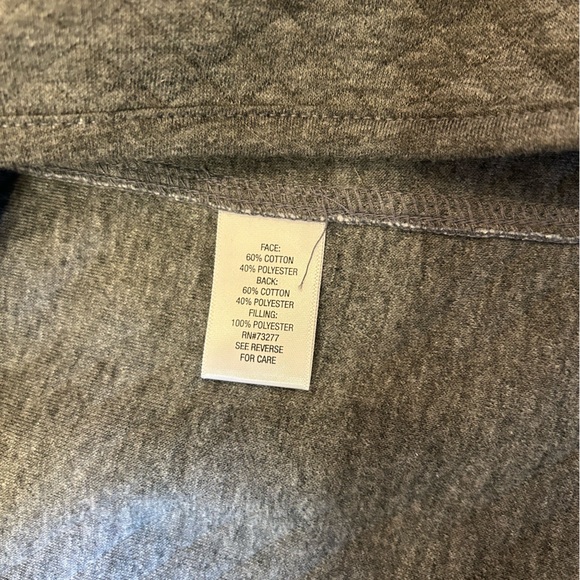 Croft & Barrow Gray Quilted Zip Jacket - Picture 6 of 6